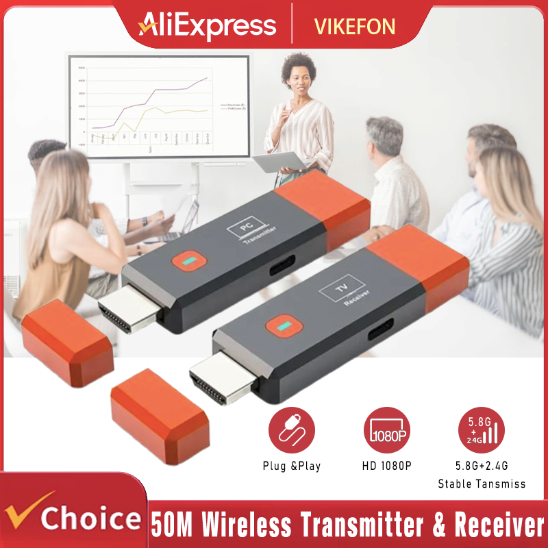 Hdmi Adapter - 50M Kablosuz İletim Video Verici Alıcı