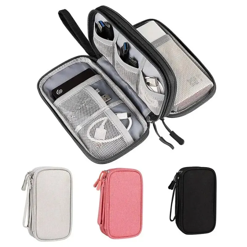 Cable Organizer - 1 adet gri/siyah/pembe/lacivert yeni seyahat organizatör