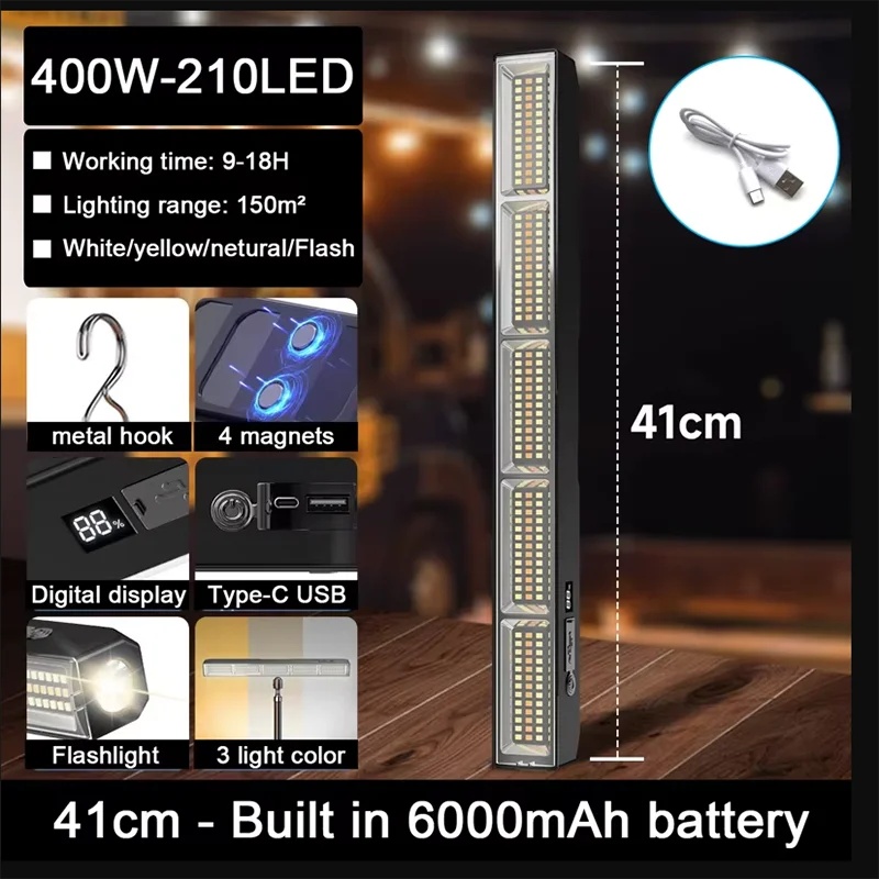 41 cm Manyetik LED Çalışma Lam - Power Bank incelemesi ve fiyatı