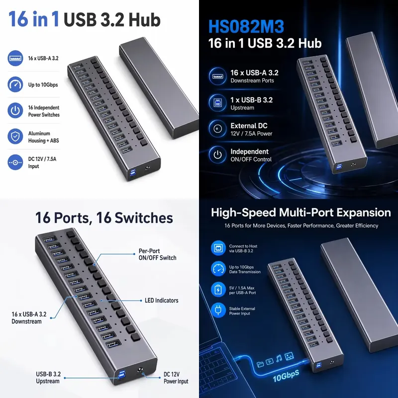 AP01 16 Bağlantı Noktalı Güçle - Usb Hub incelemesi ve fiyatı